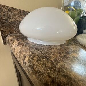 Vintage mushroom globe light shade.